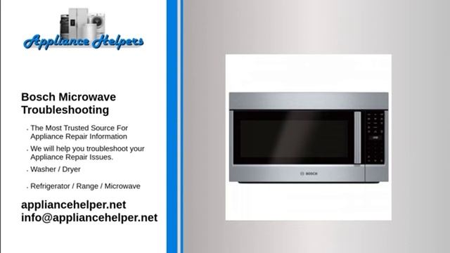 Bosch Microwave Troubleshooting смотреть онлайн