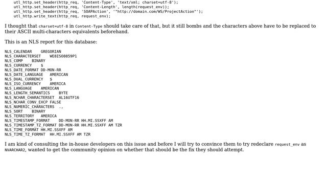 Databases: Special characters in Oracle utl_http request смотреть онлайн