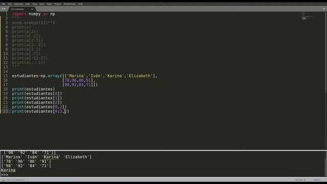 Indexación y corte con NumPy [Python] смотреть онлайн