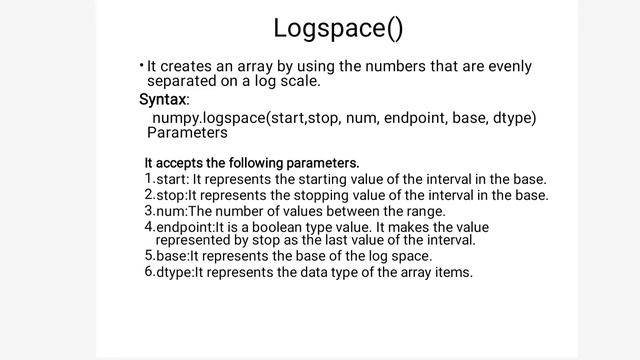 py lecture- 7 arange and linespace functions смотреть онлайн