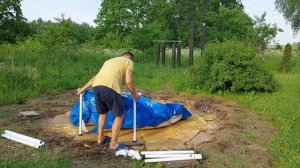 Каркасный бассейн. Площадка под бассейн и сборка бассейна самостоятельно. И быстро.