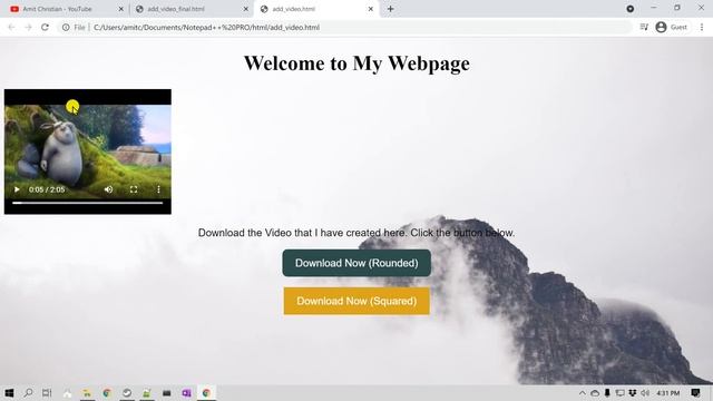 Add Video Tag in HTML using Notepad++ смотреть онлайн