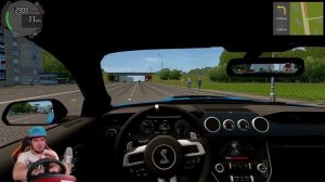 ХОТЕЛ РАБОТАТЬ ТАКСИСТОМ НО... Мустанг валит боком по городу в City Car Driving + РУЛЬ