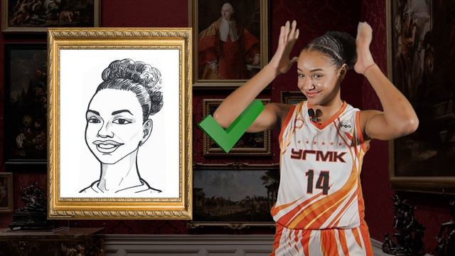 Карикатуры: баскетболистки БК УГМК угадывают, кто изображен на картинах смотреть онлайн