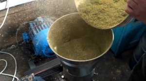 Комбикорм  диаметром 6 мм. Гранулируем травяную муку из люцерны.