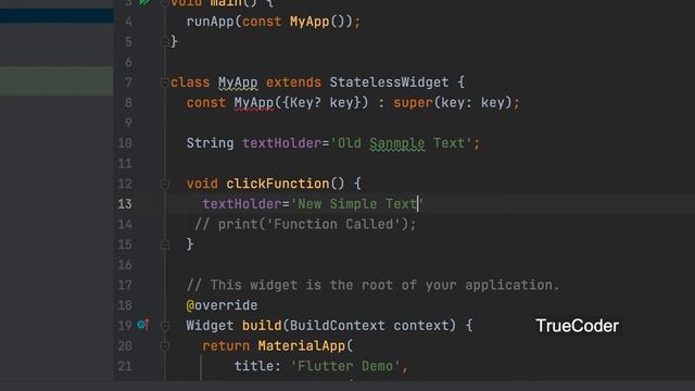 Flutter Change Text when button pressed -Dart | Change Text Widget Text Dynamically on Button Click смотреть онлайн
