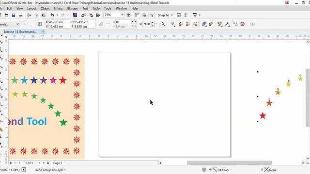 Understanding Blend Tool in Corel Draw. Exercise No. 15 | YN Tutor смотреть онлайн