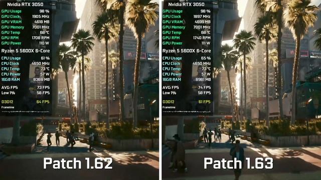 Cyberpunk 2077 - Patch 1.62 vs Patch 1.63 смотреть онлайн
