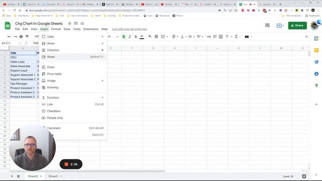 How To Create An Organization Chart With Google Sheets смотреть онлайн