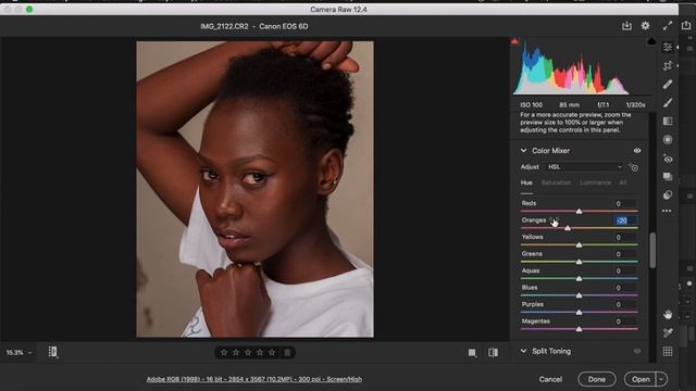 How To Color Grade Skin Tones In Camera Raw & Photoshop
