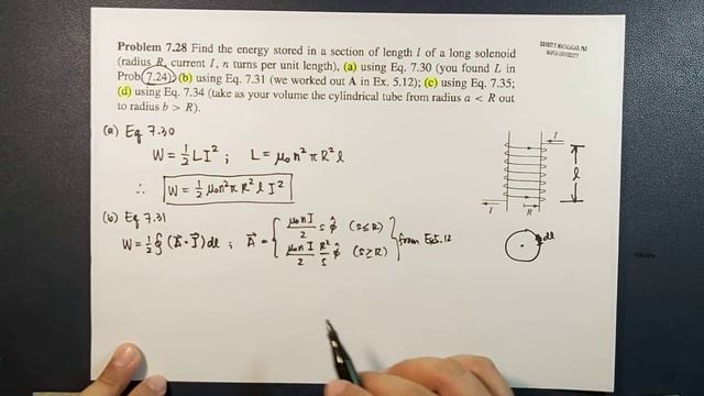 Electrodynamics: Energy in Magnetic Field 7.28 Part 1 смотреть онлайн