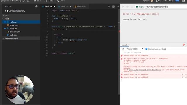 React Default Props in Functional Components смотреть онлайн