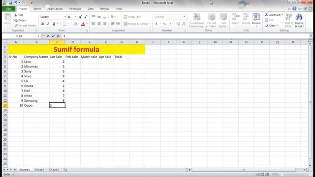 How To use sumif formula or function in excel. смотреть онлайн