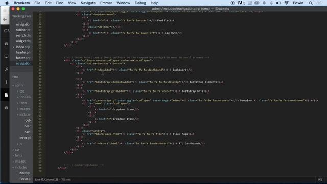 095 Creating the navigation links in admin Learning PHP смотреть онлайн