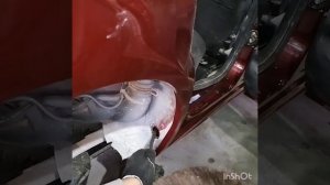 Обработка порогов после переварки. Гаражные будни.