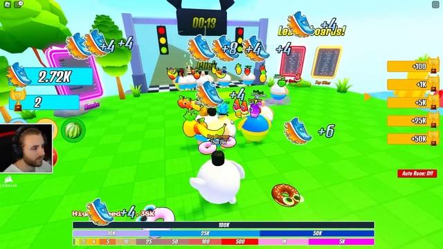 Sunt Cel mai Rapid GRASAN in Roblox Fat Race Clicker! смотреть онлайн