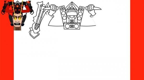 How to Draw Titan Speaker Man attacking G-Man | Skibidi Toilet