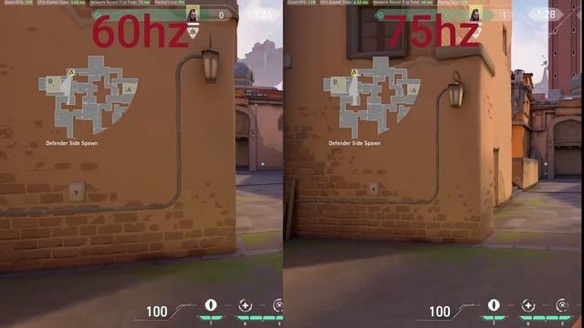 60hz vs 75hz Side by Side Comparison смотреть онлайн