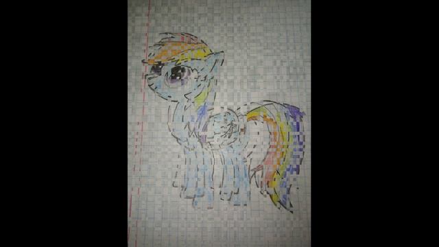 Как нарисовать Радугу Дэш цветными карандашами. (Rainbow Dash) смотреть онлайн