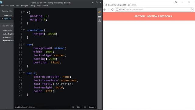 Smooth Scrolling Effect in Pure CSS - 2018 смотреть онлайн
