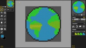 как нарисовать планету земля pixel art