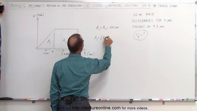 Physics 2.5 - Motion In 1-D - Graphical Solution (10 of 12) Ex. 10 100 m Track Star смотреть онлайн