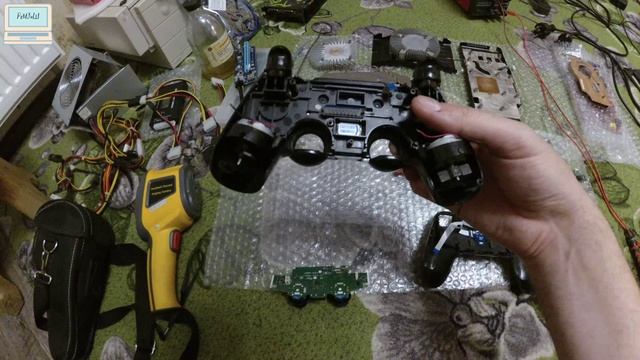 Ремонт геймпада от PS4 / замена аккумулятора, КЗ тачпада смотреть онлайн