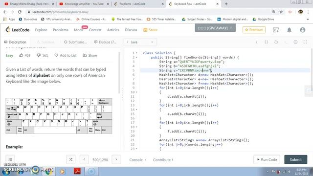 Keyboard Row | LeetCode | JAVA смотреть онлайн