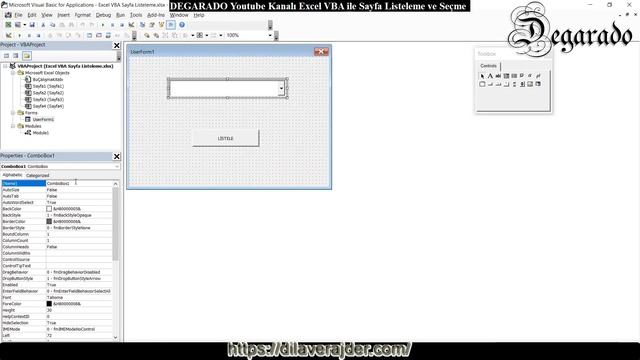 Excel VBA Dersleri Combobox'a Sayfa İsimlerini Listeleme Ve Seçilen Sayfaya Otomatik Gitme смотреть онлайн