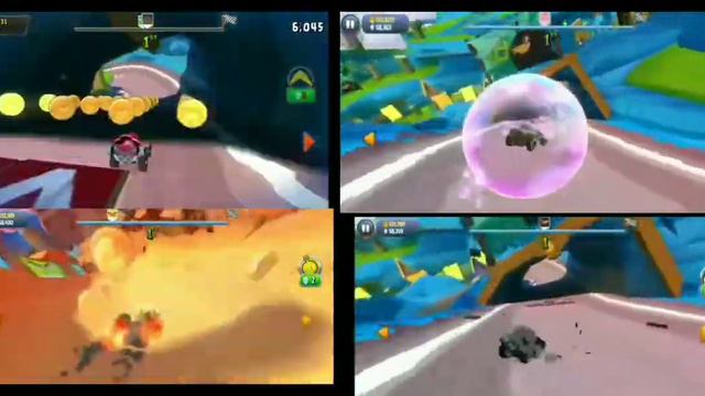 Angry Birds Go! Red VS Stella VS Chuck VS Bomb смотреть онлайн