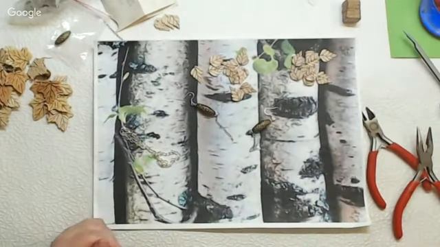 Сережки из бересты Birch Bark Earrings