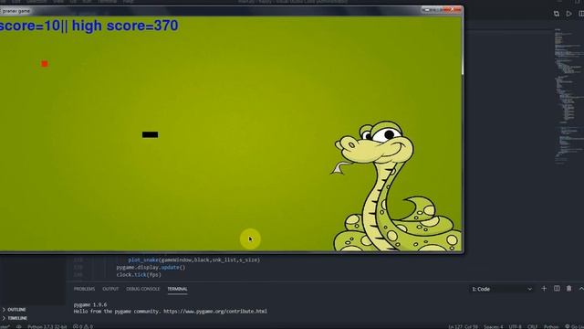 snake game using python| pygame смотреть онлайн