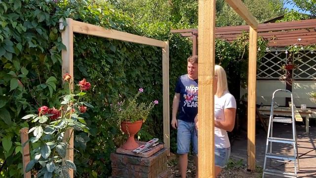 Навес над мангалом с односкатной крышей своими руками смотреть онлайн