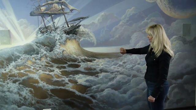 Роспись стен в спальне. "Артфреска" +7 (495) 640-95-50 смотреть онлайн