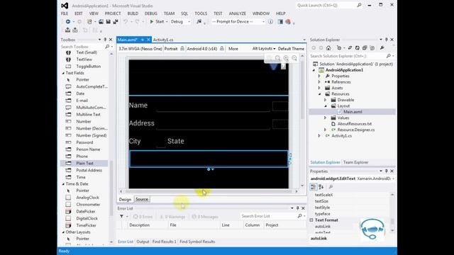 Android Development Using C# and VS 2012 With Mono - 2. User Interface смотреть онлайн
