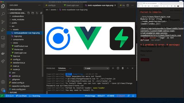 Ionic VueJS - Part 2:CRUD Example App using Supabase.io - Login Logout, Create Account UI смотреть онлайн