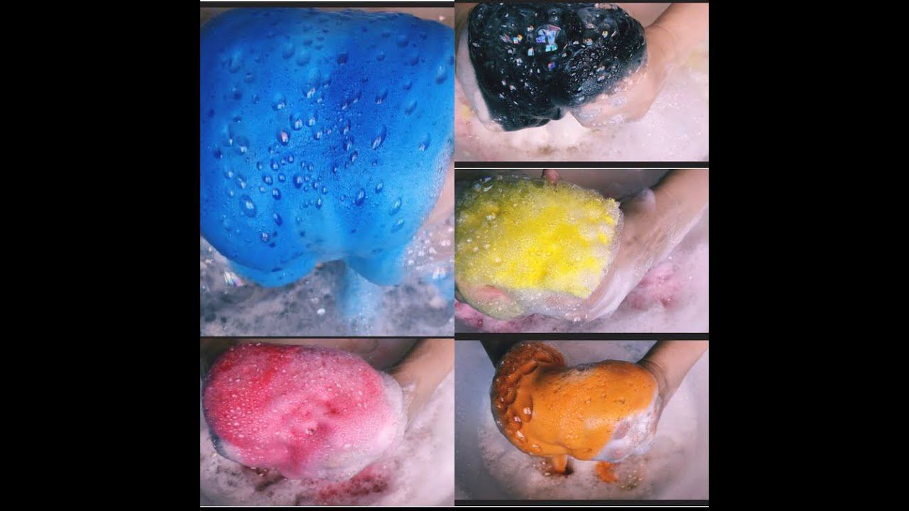 ASMRrelaxing Sounds♀️Squeezing Sponges