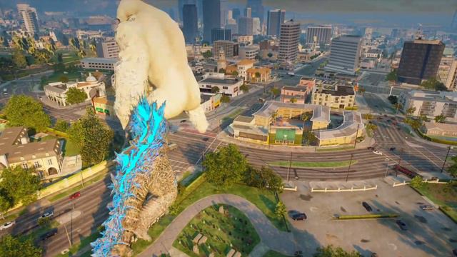 Godzilla And Mechagodzilla Vs Godzilla Earth And George - GTA V Mods