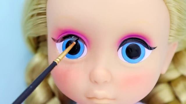FROZEN ELSA NEW MAKE UP ? Custom ELSA PRINCESS Doll | Kids Makeup & Dress Up смотреть онлайн