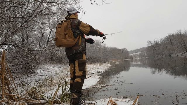Рыбалка на щуку перед новым годом на реке Зуша.Fishing on the pike before the new year on the river смотреть онлайн