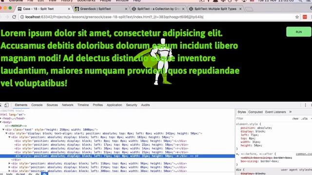 GreenSock - 16 - SplitTextPlugin смотреть онлайн