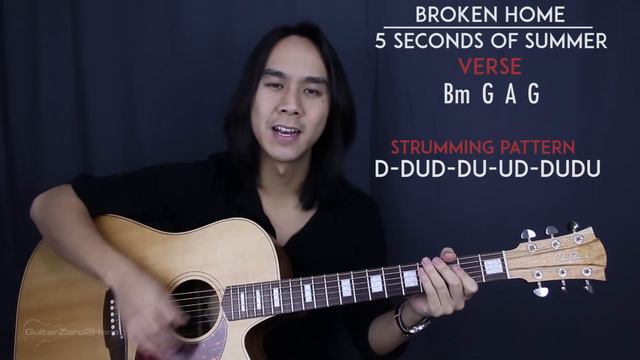 Broken Home - 5 Seconds Of Summer Guitar Tutorial Lesson |Tabs + Chords + Cover| смотреть онлайн