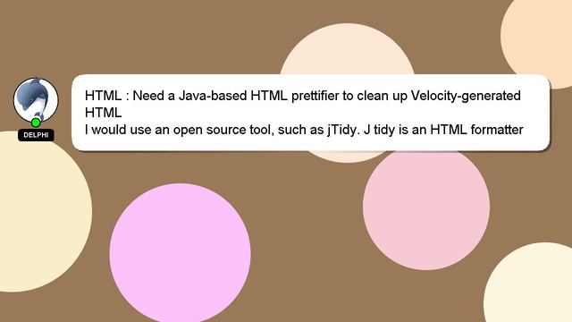HTML : Need a Java-based HTML prettifier to clean up Velocity-generated HTML смотреть онлайн