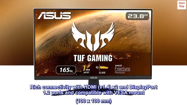ASUS TUF Gaming 23.8” 1080P Monitor (VG249Q1A) - Full HD, IPS, 165Hz (Supports 144Hz), 1ms, Extreme смотреть онлайн