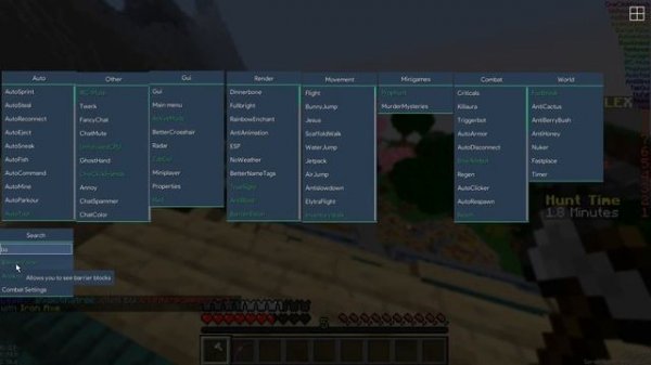 Using Aristois Hacked Client ESP!