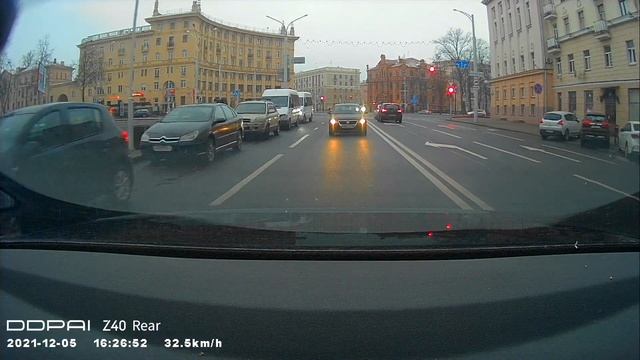 Съемка днем на регистратор DDPAI Z40 (задняя камера)