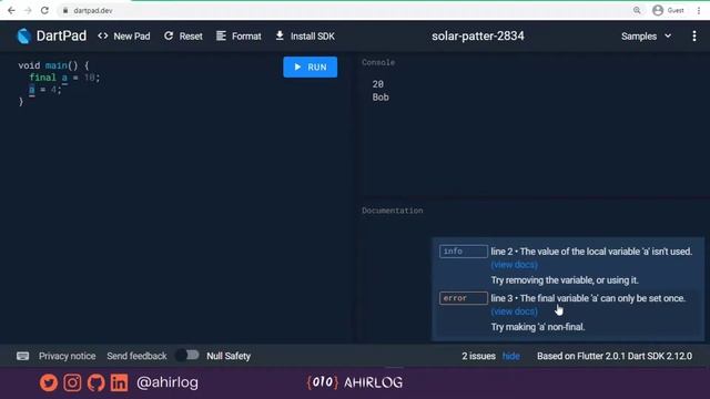 Final and Const Keyword in Dart | How to Use? | Dart Tutorial for Flutter in Hindi | #12 смотреть онлайн