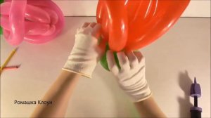 ТЮЛЬПАН ИЗ ШАРИКОВ цветы из шаров Balloon Flower Tulip Bouquet TUTORIAL flores con globos