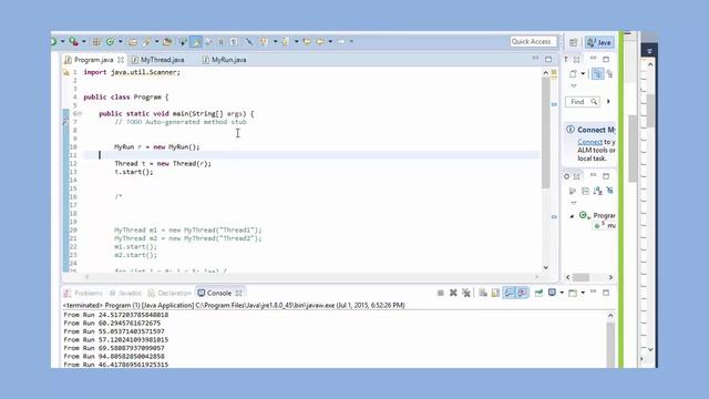 Java - Thread with Runnable interface смотреть онлайн