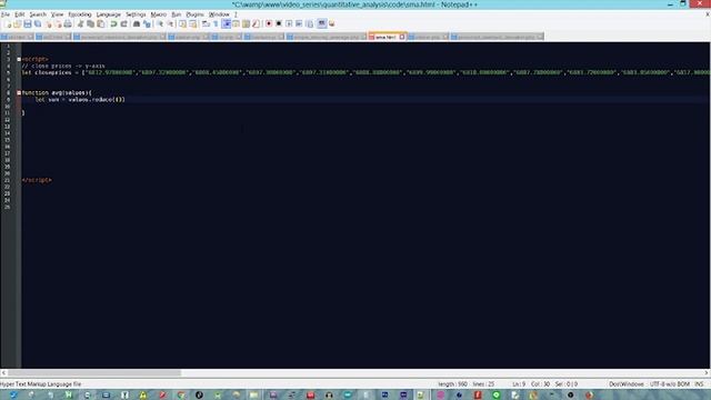Javascript - Simple Moving Average - SMA смотреть онлайн